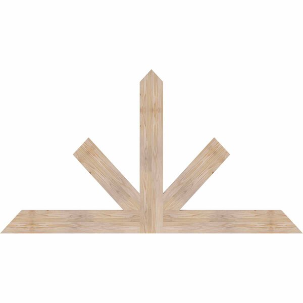 Ekena Millwork Saratoga Smooth Timber Gable Bracket, Douglas Fir, 72"W x 39"H x 1 1/2"D x 5 1/2"F, 13/12 Pitch GBW072X39X0206SAR00SDF - main